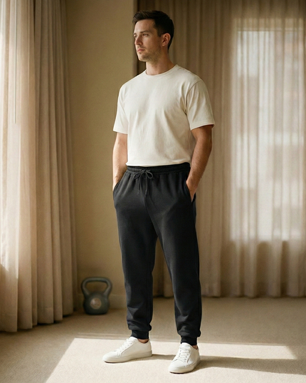 Sportowe dresy męskie o klasycznym kroju ze zwężaną nogawką