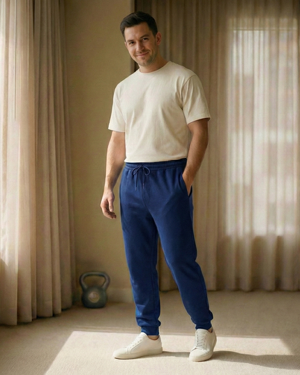 Sportowe dresy męskie o klasycznym kroju ze zwężaną nogawką