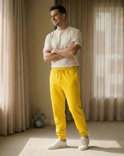 Sportowe dresy męskie o klasycznym kroju ze zwężaną nogawką