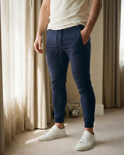 Sportowe dresy męskie obcisłe z kieszeniami na suwak