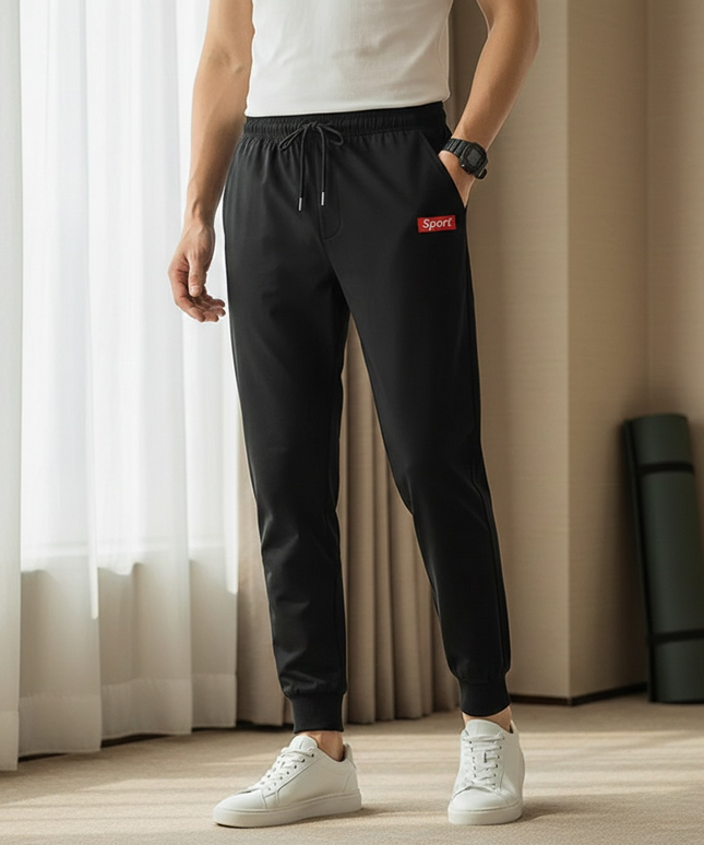 Sportowe dresy męskie wiązane w pasie