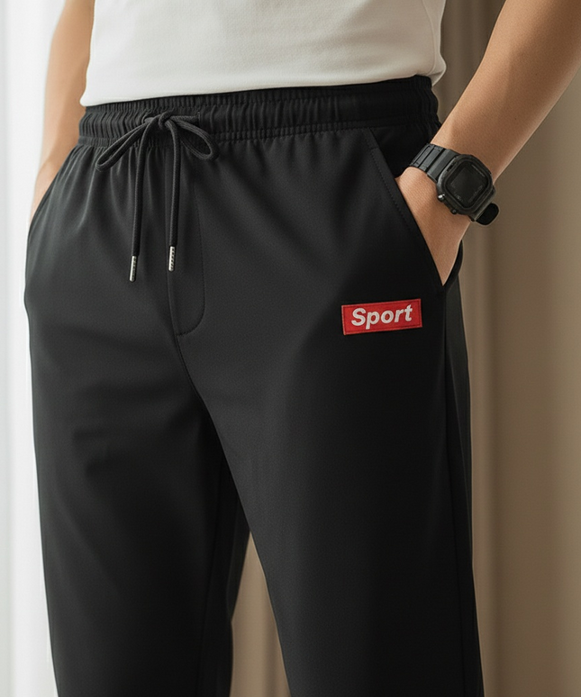 Sportowe dresy męskie wiązane w pasie