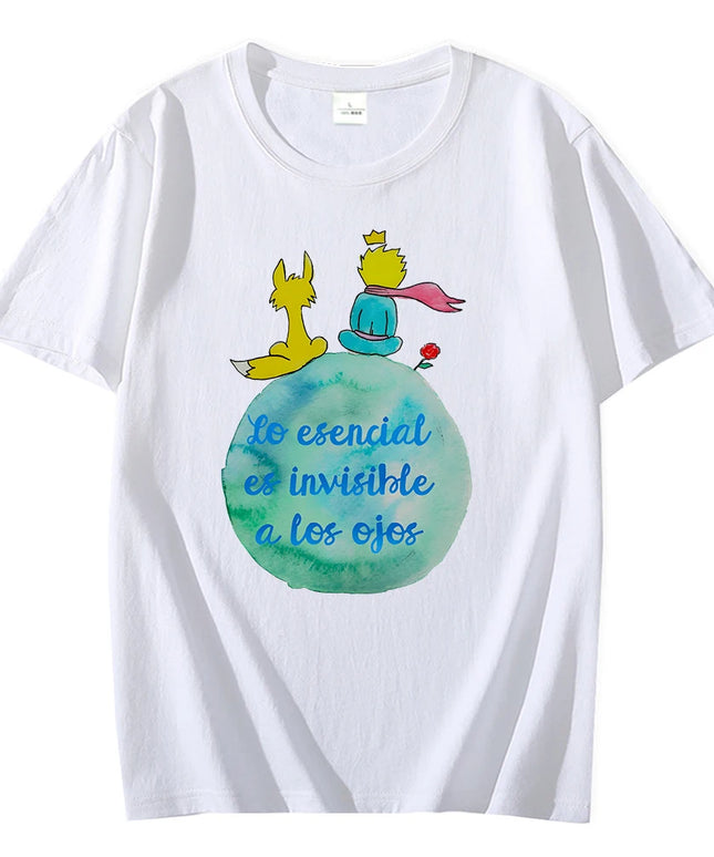 Damski T-shirt z motywem i sentencją Małego Księcia