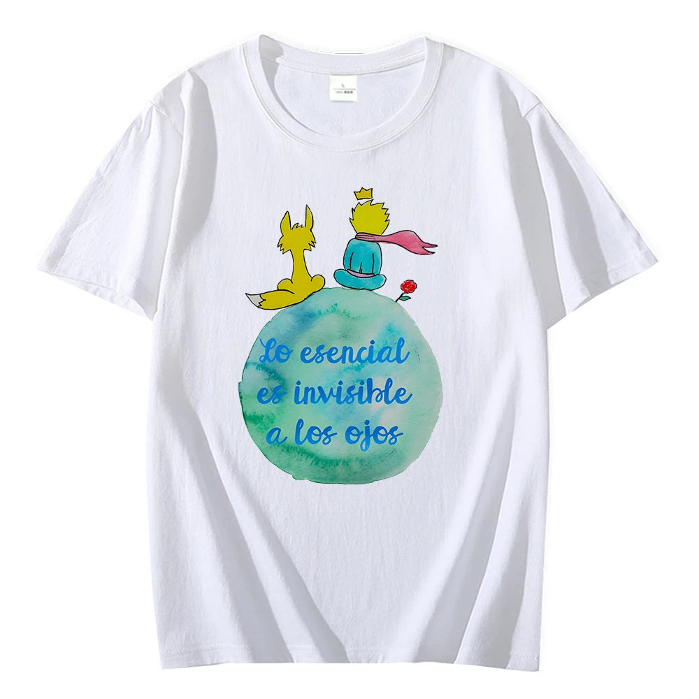 Damski T-shirt z motywem i sentencją Małego Księcia