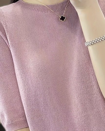 Damski sweter dziergany z domieszką wełny