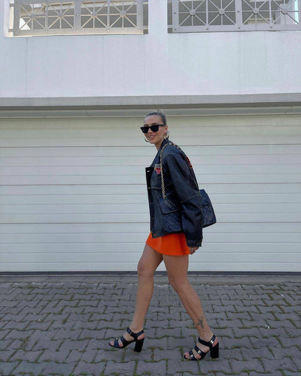 Letnia damski short z wysokim stanem mini spódnica