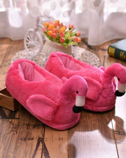 Klapki domowe z flamingiem