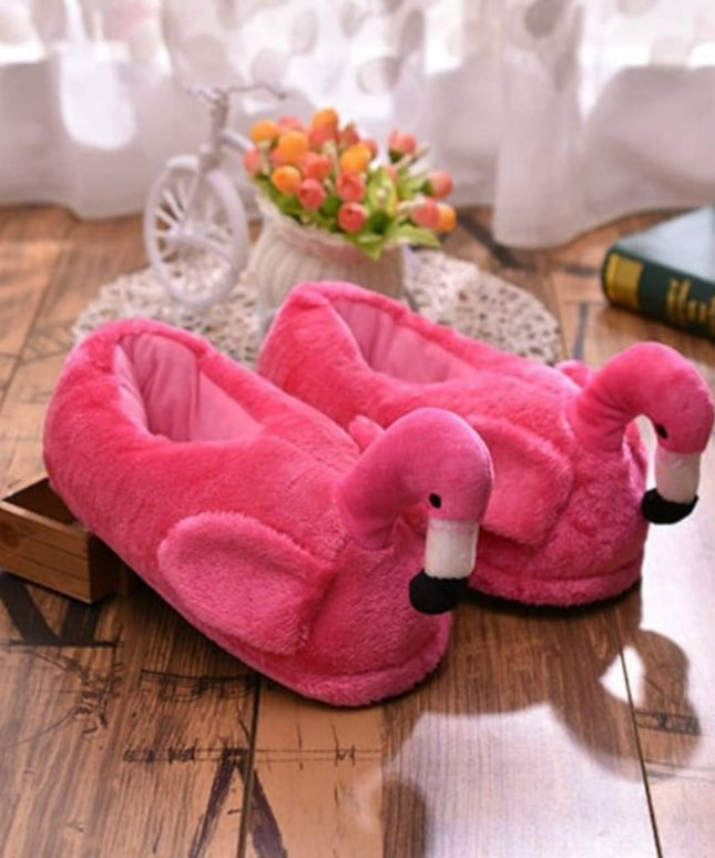 Klapki domowe z flamingiem