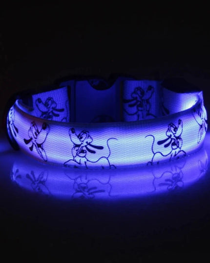 Obroża LED dla psa w bajkowy wzór