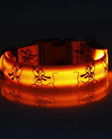 Obroża LED dla psa w bajkowy wzór