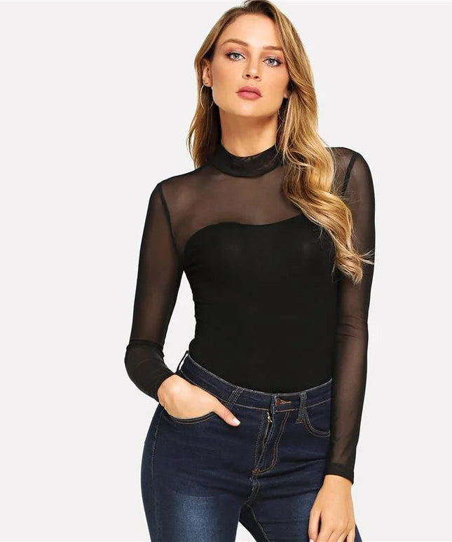 Body damskie z siateczką