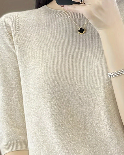 Damski sweter dziergany z domieszką wełny