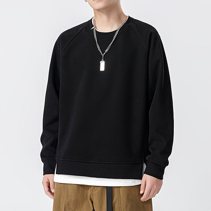 Męska bluza crewneck z bawełną