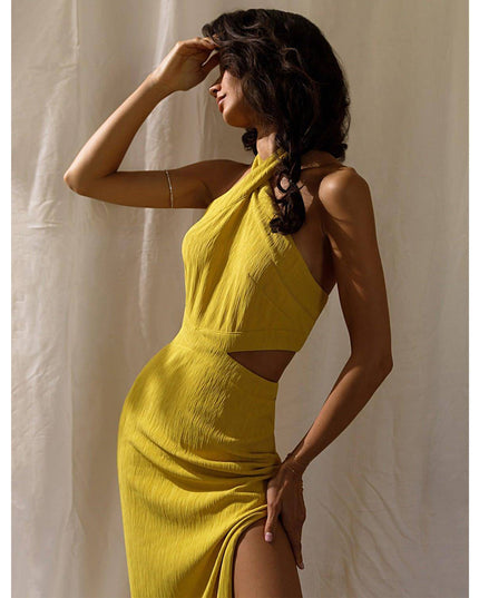 Damski holiday polyester neck sukienka