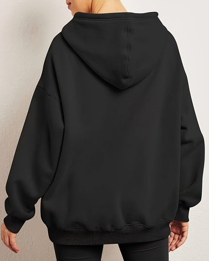 Damska bluza z kapturem plus size z bawełną