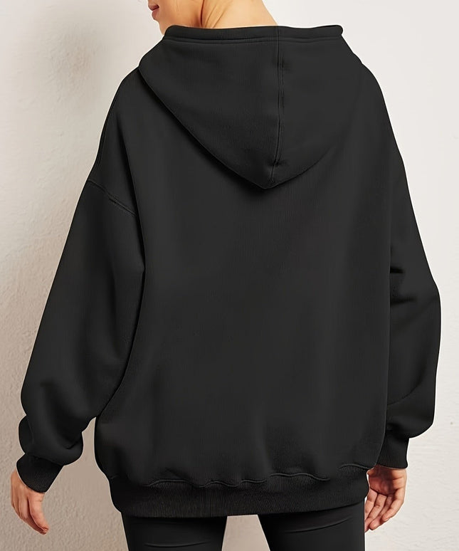 Damska bluza z kapturem plus size z bawełną