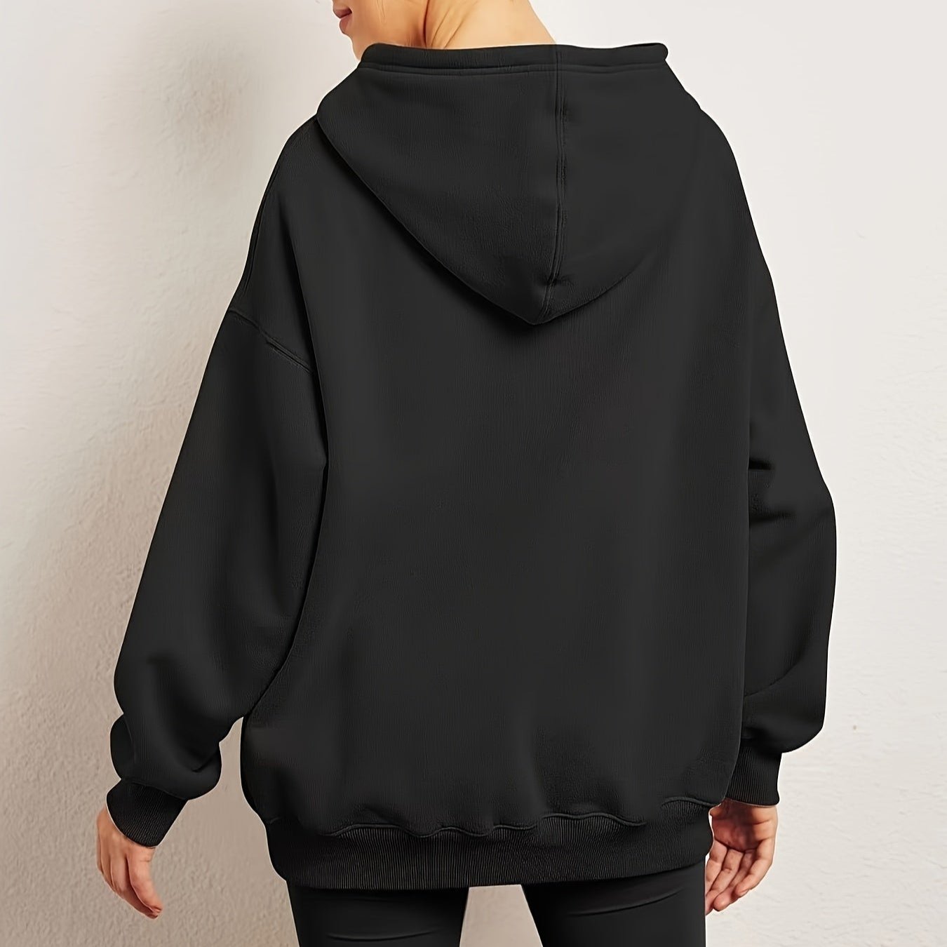 Damska bluza z kapturem plus size z bawełną