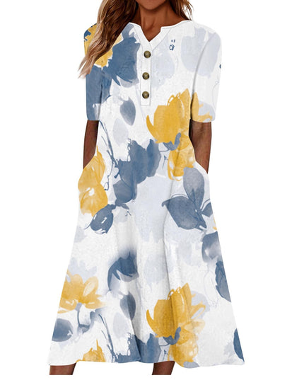 Women’s letnia sukienka midi casual, light & pocket-ready