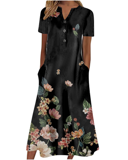 Women’s letnia sukienka midi casual, light & pocket-ready