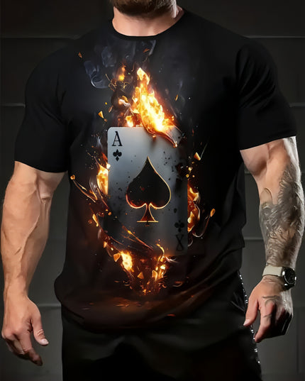 Printed short sleeves t-shirt men