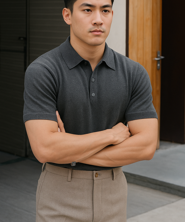 Modern essential męski koszulka polo koszula