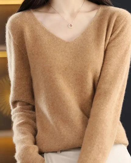 Damski sweter dziergany ze 100% wełny