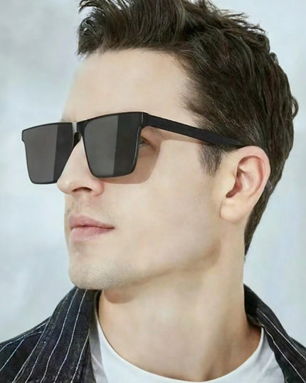 Męskie okulary przeciwsłoneczne kwadratowe z polaryzacją