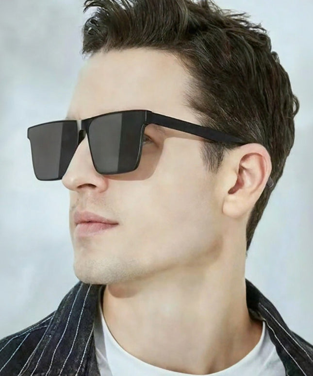 Męskie okulary przeciwsłoneczne kwadratowe z polaryzacją