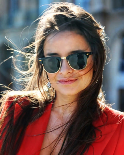 Damskie okulary przeciwsłoneczne klasyczne z okrągłymi szkłami