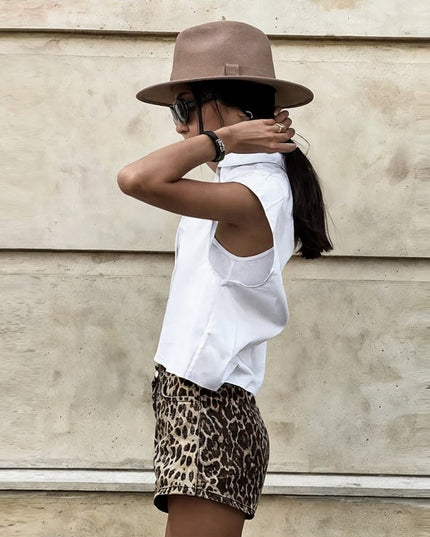 Damskie szorty w panterkę