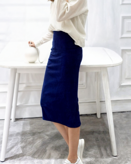 Casualowa spódnica midi ołówkowa