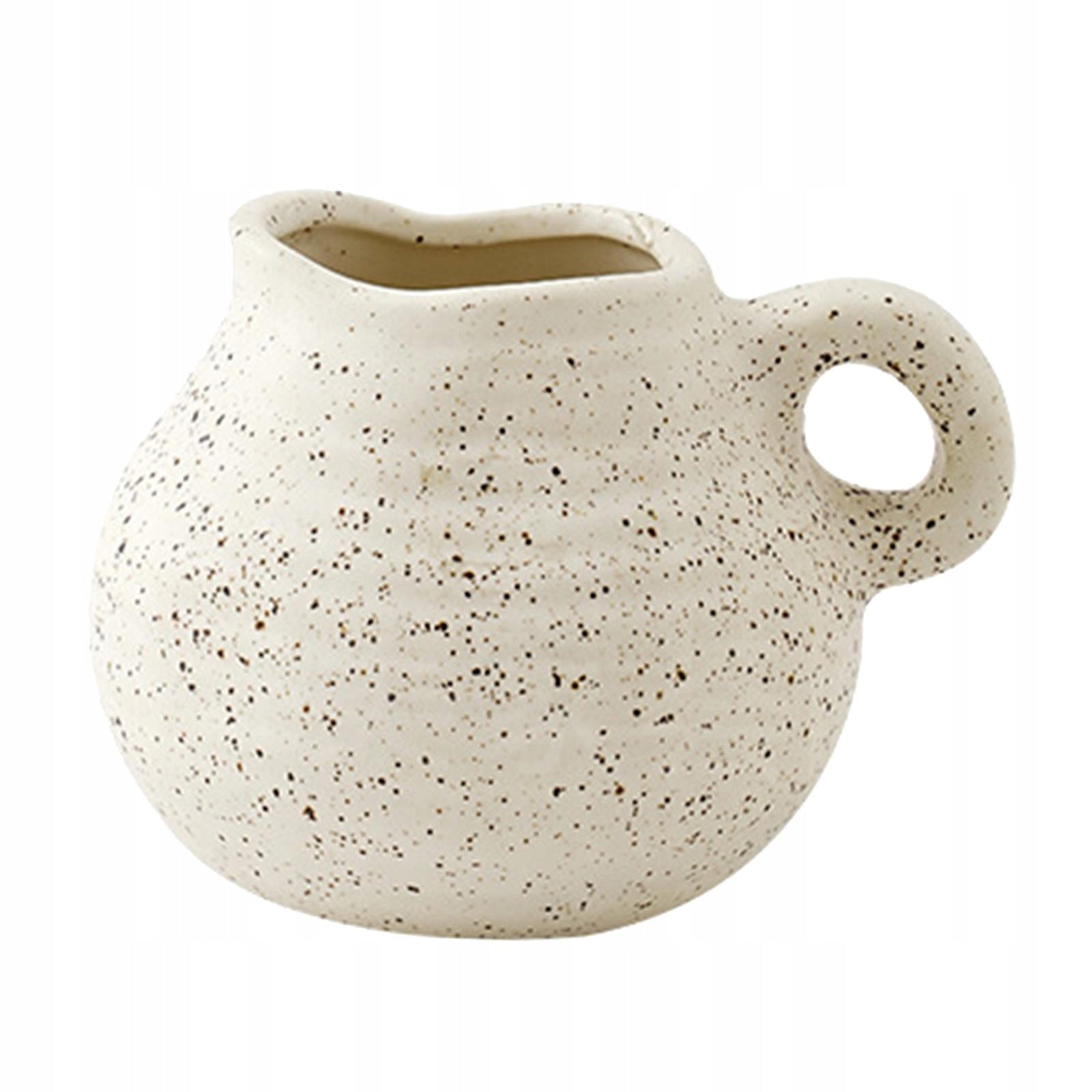 Wazon ceramiczny w jasnych kolorach w kropki