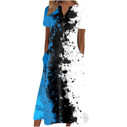 Women’s letnia sukienka midi casual, light & pocket-ready
