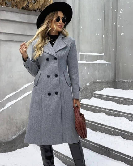 Damski płaszcz zimowy długi