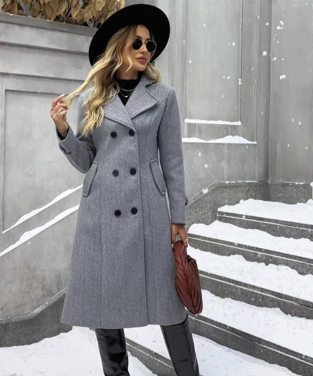 Damski płaszcz zimowy długi