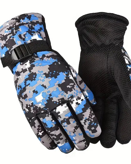 Rękawiczki męskie we wzory z ociepleniem