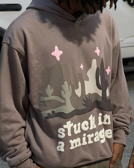 Męska bluza z kapturem i napisem