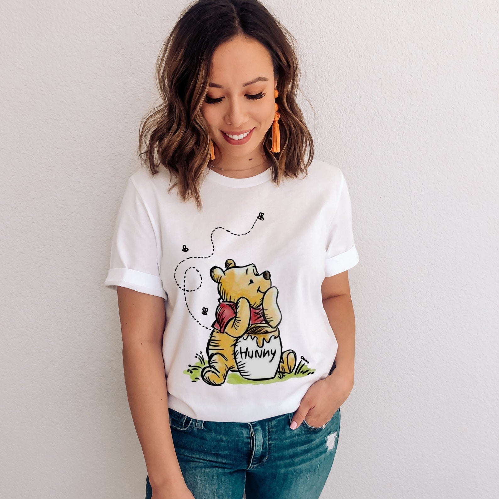 Damski T-shirt z Kubusiem Puchatkiem