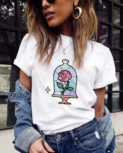 Damski T-shirt inspirowany Małym Księciem