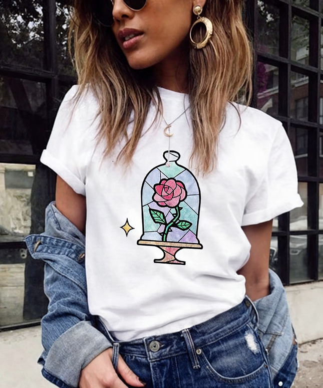 Damski T-shirt inspirowany Małym Księciem