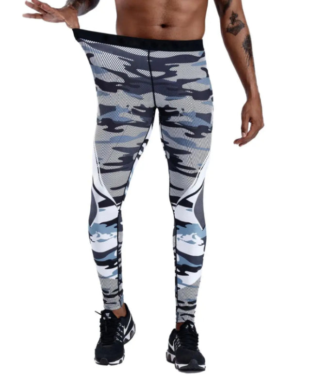 Sportowe legginsy męskie we wzory