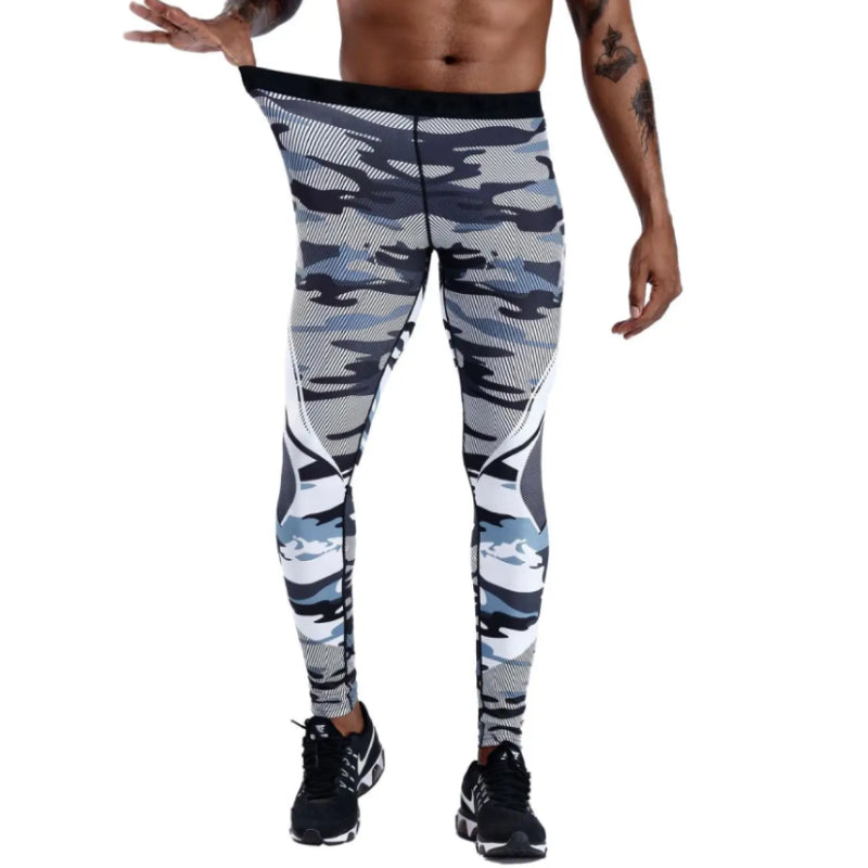 Sportowe legginsy męskie we wzory
