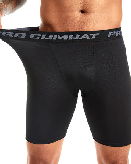 Sportowe legginsy męskie dopasowane z krótką nogawką