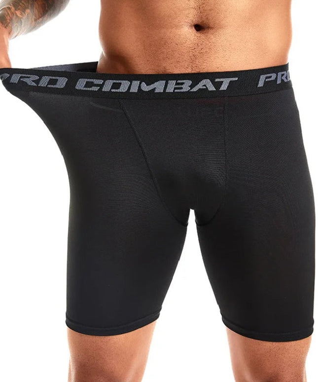 Sportowe legginsy męskie dopasowane z krótką nogawką