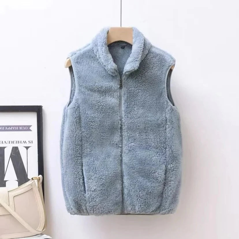 Kamizelka damska polarowa na suwak