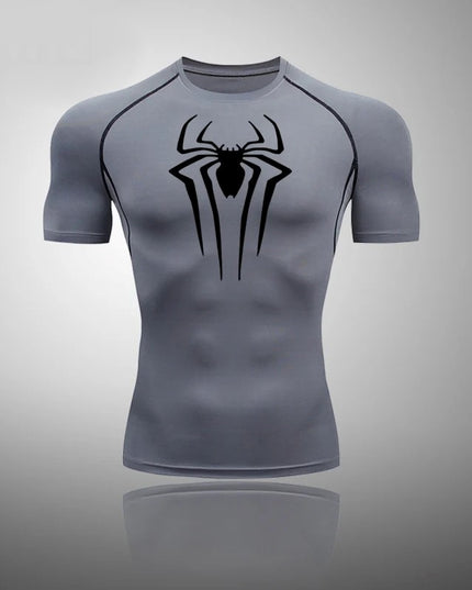Sportowa koszulka męska z krótkim rękawem i motywem pająka
