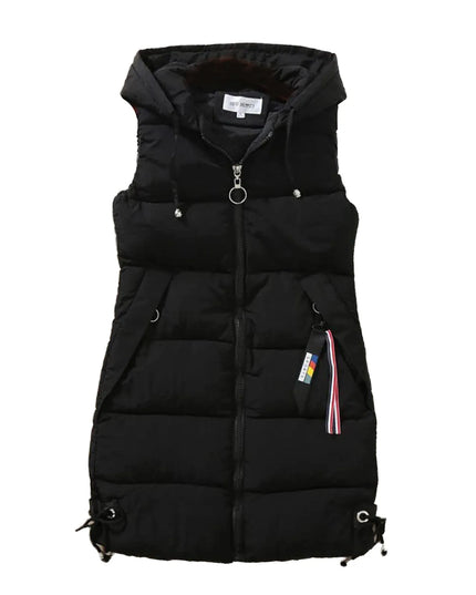 Kamizelka damska puchowa o dłuższym kroju