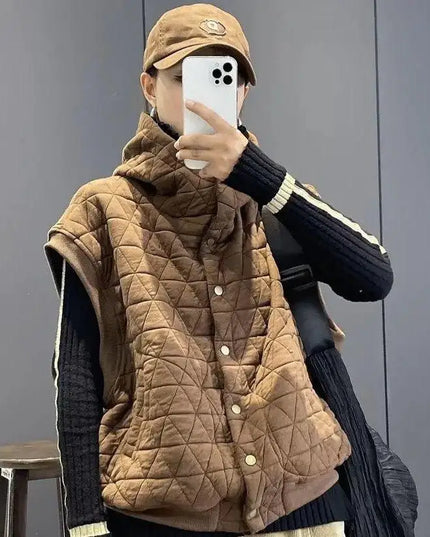 Kamizelka damska oversize z guzikami