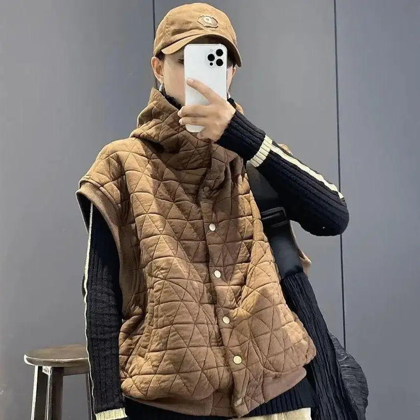 Kamizelka damska oversize z guzikami