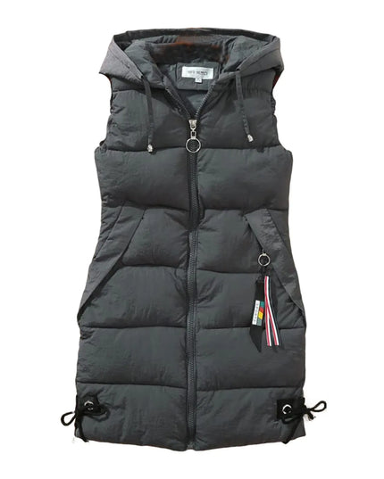 Kamizelka damska puchowa o dłuższym kroju